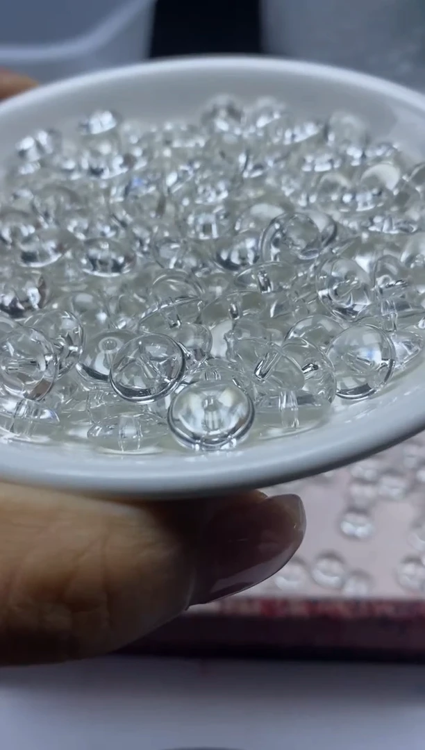 【闪购商品】水晶颈饰未镶嵌W2064白水晶飞碟隔珠10*4m*15
