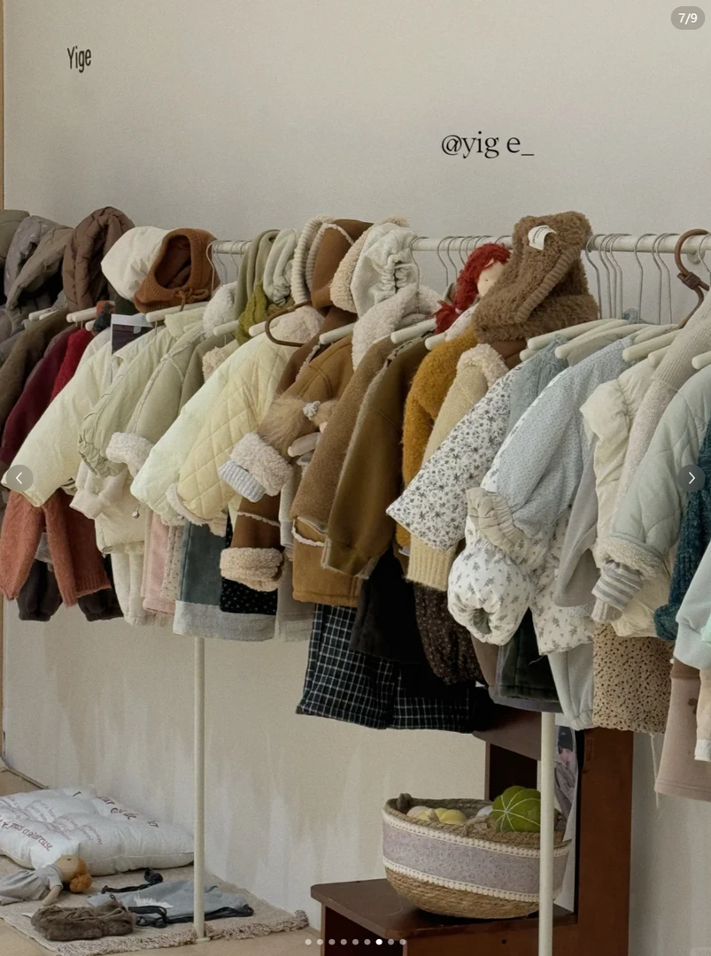 【314】实体童装品牌冬款棉服男女童棉袄-蓝色碎花马甲