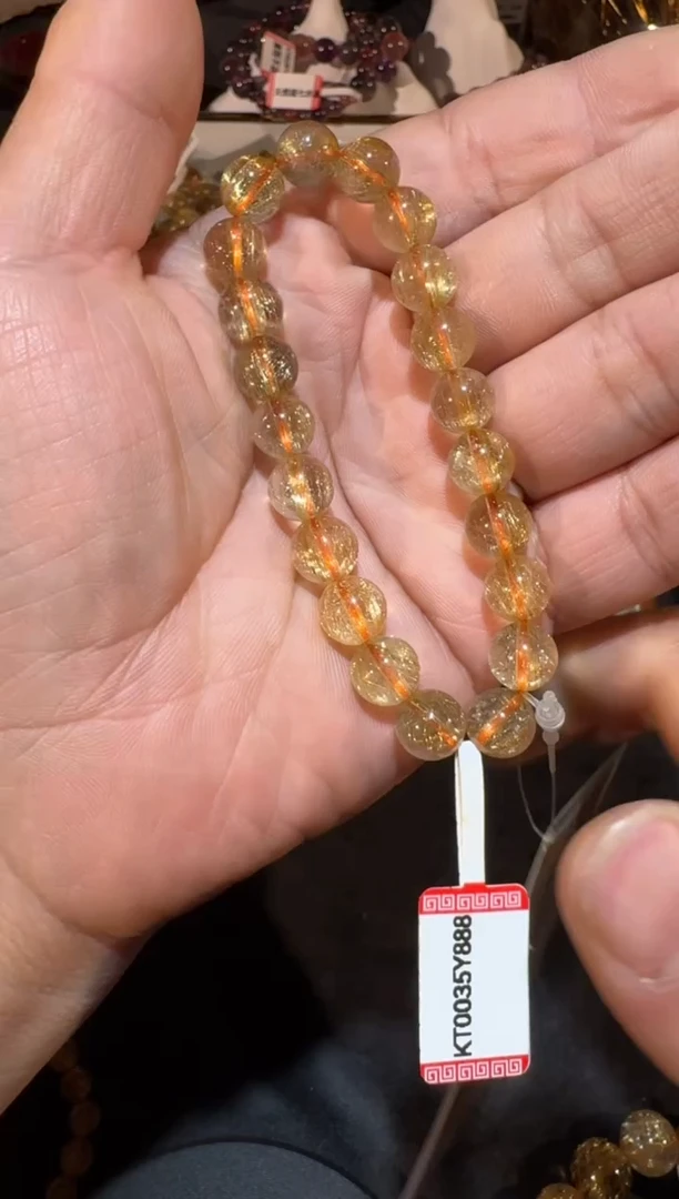 未镶嵌手串发晶SJ-430金发晶