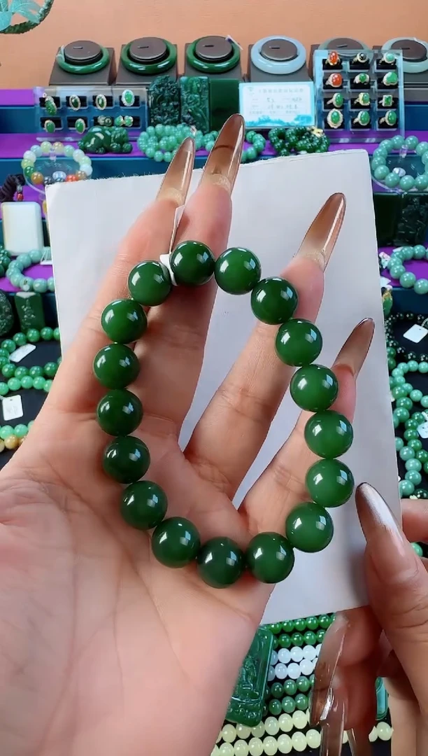 未镶嵌手串和田玉卡12单圈手串