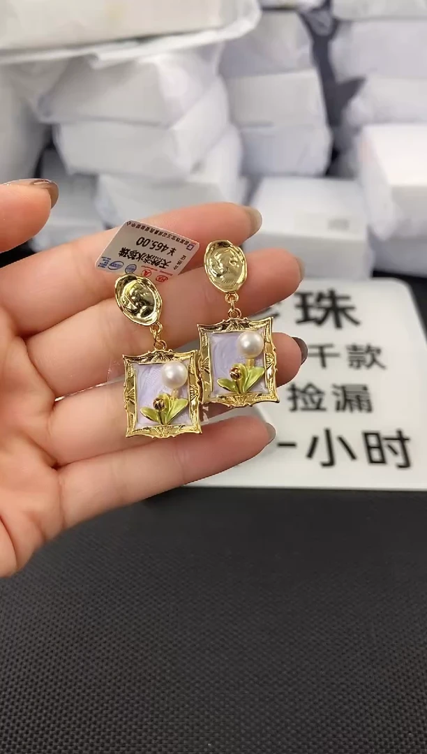 未镶嵌耳饰淡水珍珠ed1063