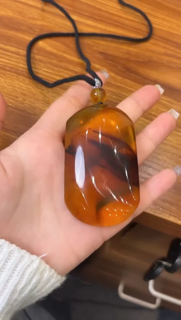 琥珀颈饰未镶嵌琥珀吊坠-593677