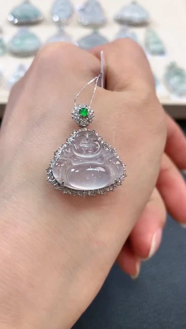 【闪购商品】翡翠吊坠(不含链)18K金镶嵌n41