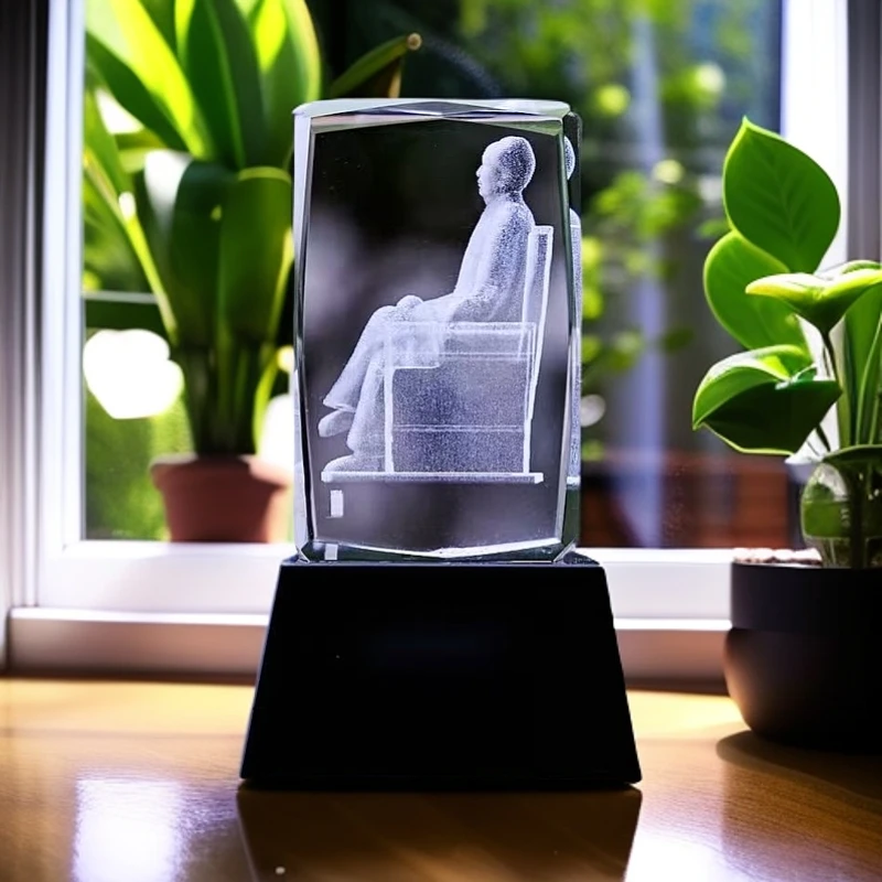水晶摆件家居装饰工艺品伟人像家用饰品结婚生日礼物创意纪念品