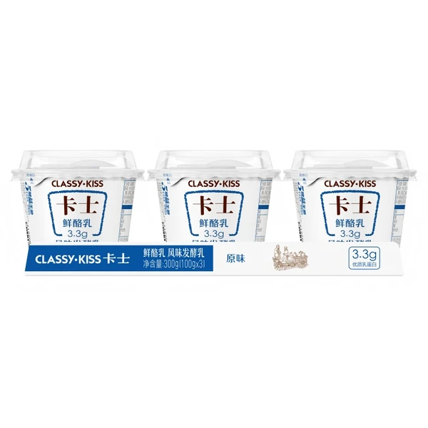 卡士3.3g原味鲜酪 100g*3