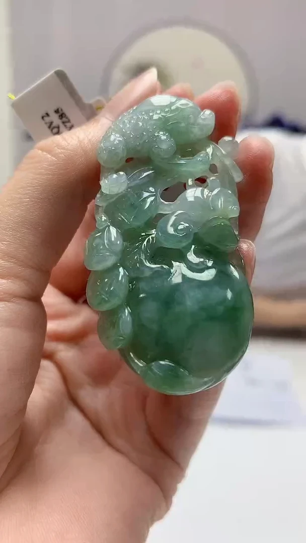 【闪购商品】定制翡翠未镶嵌4868zm-毛货挂件151金蟾