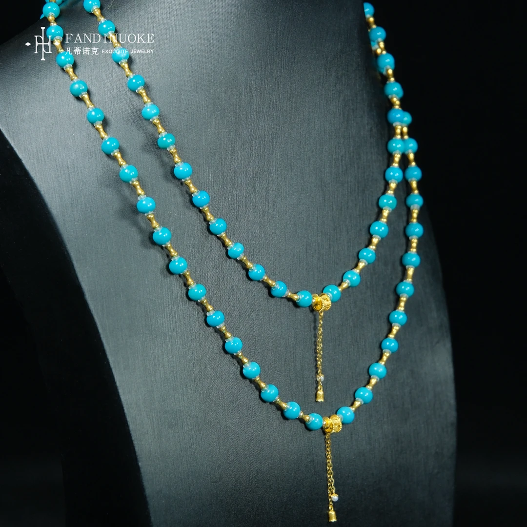 L【加加专属】13 MJ20208-绿松石老型珠定制款项链多样性发一件-4mm