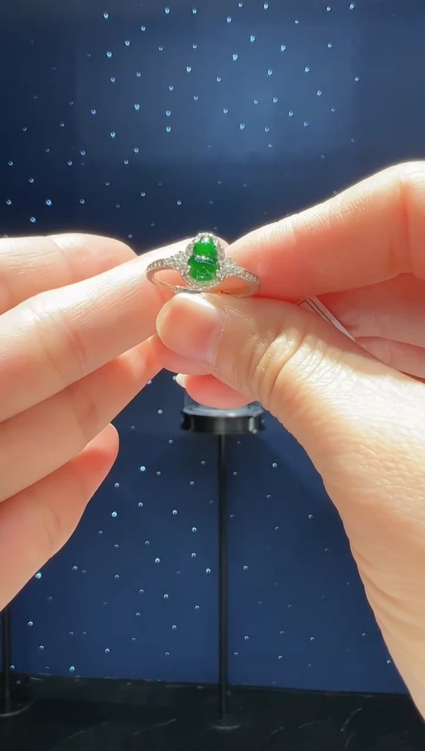 【闪购商品】翡翠戒指银S925镶嵌7】