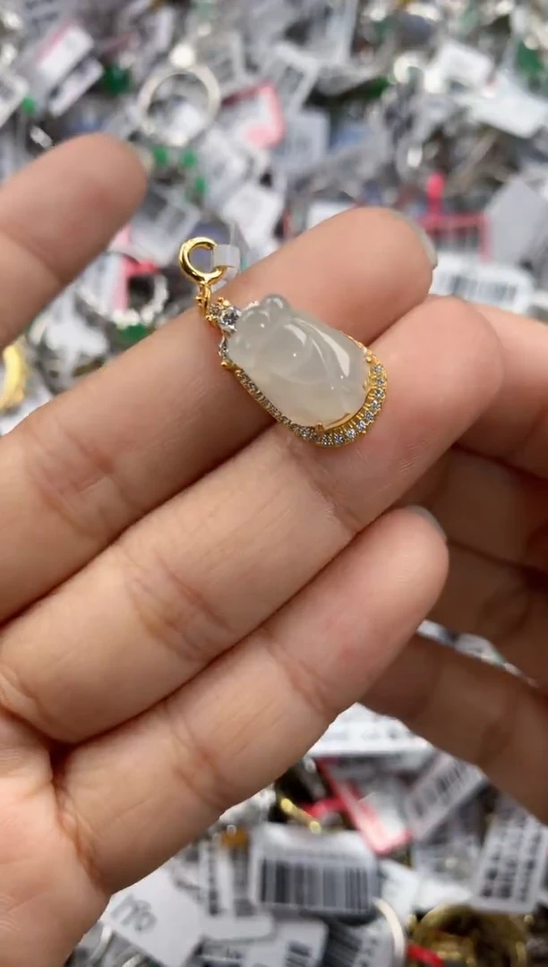 银S925镶嵌戒指翡翠222----2