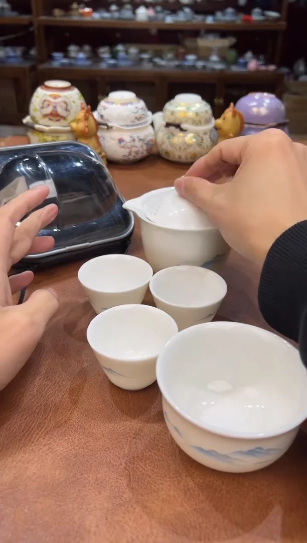 真的很便宜会开片的旅行茶具