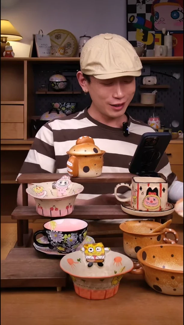 杯子景德镇可爱设计师款陶瓷