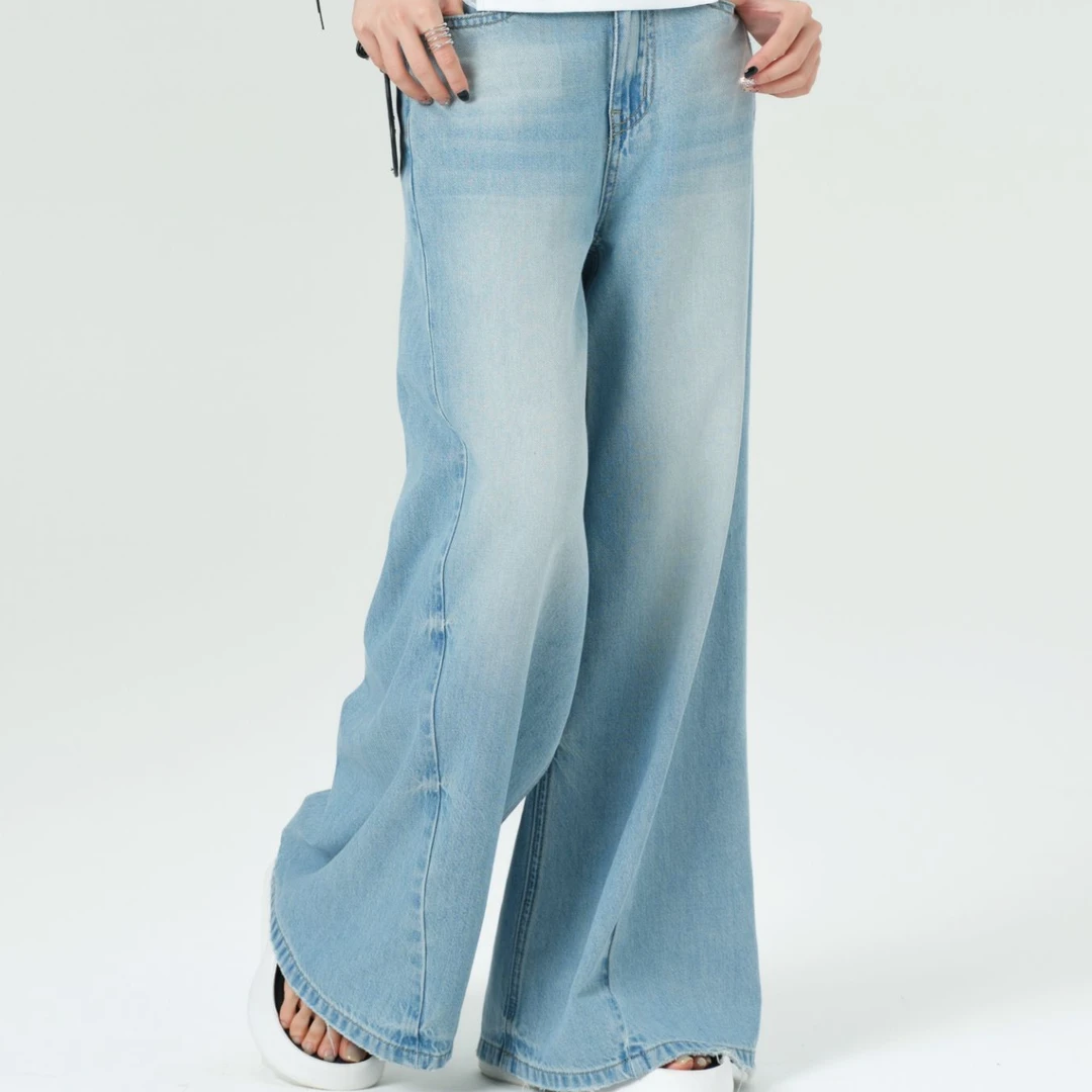 蓝图/co&sheng重生150小个子秋季直筒牛仔裤女洋气衣服女欧若风