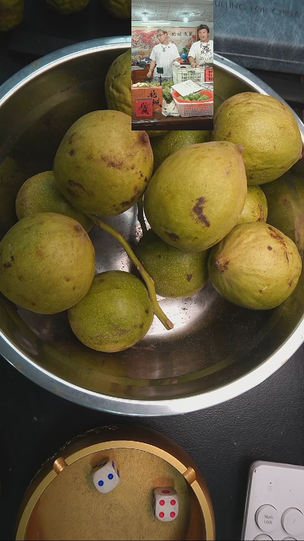 文玩核桃把件青皮连枝盘6个官帽6个（售出不退不换）