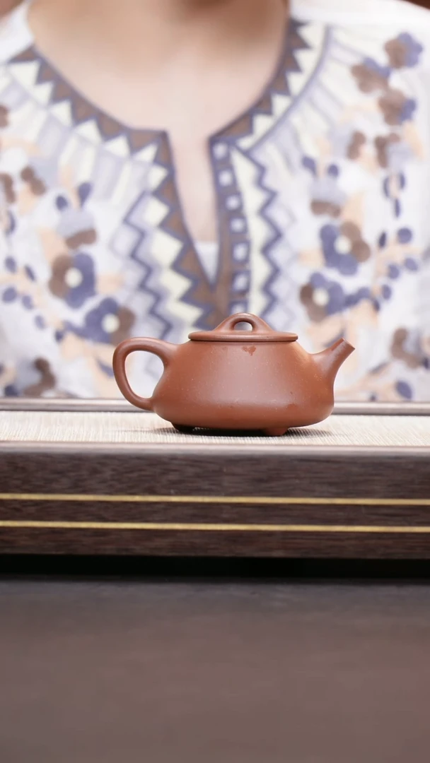 茶壶紫砂紫泥  平盖石瓢