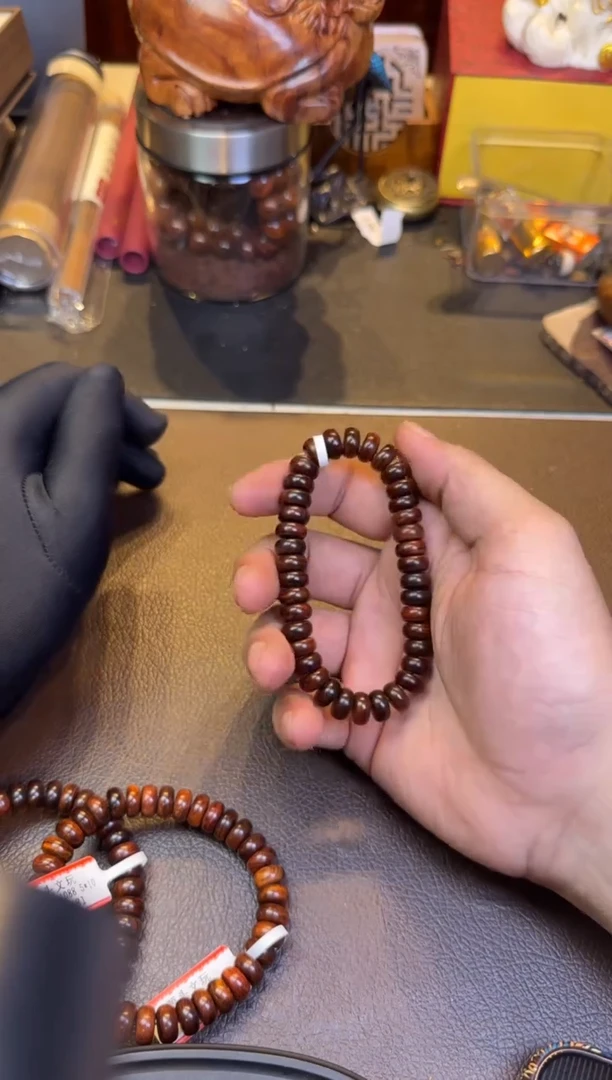 黄花梨/降香黄檀手串/手链081黄花梨片珠单圈