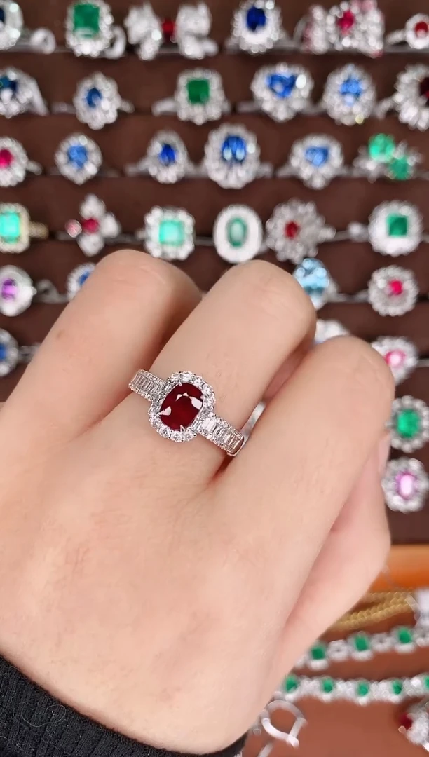 【闪购商品】红宝石18K金戒指18K金镶嵌1