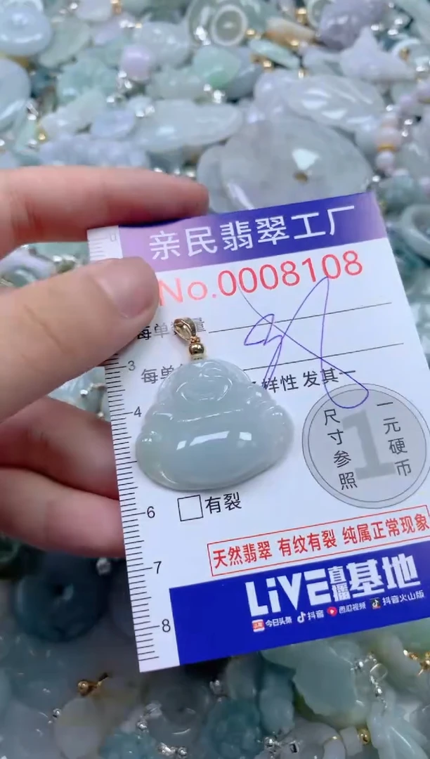 翡翠未镶嵌颈饰8108