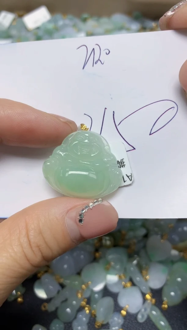 【闪购商品】翡翠挂件18K金镶嵌 天然翡翠A货