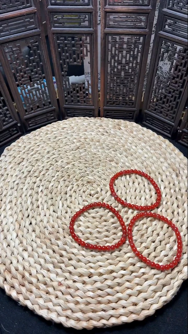 未镶嵌手串南红玛瑙5mm官坡红白手串多样性发货发其一