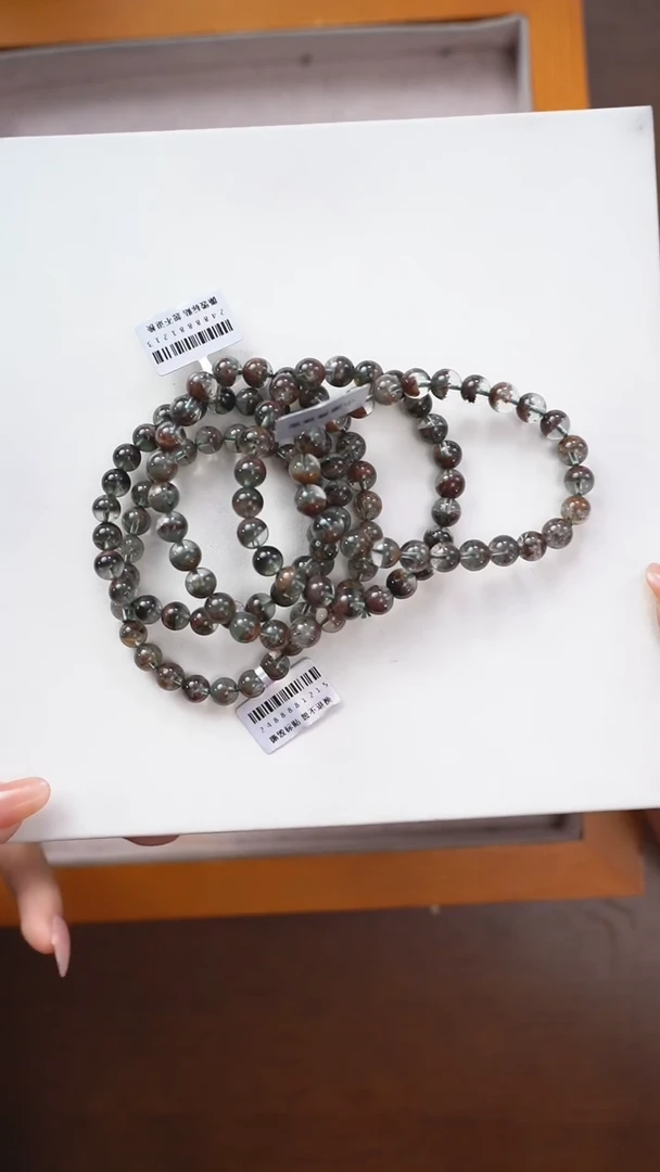 【闪购商品】水晶手链未镶嵌q310 绿幽灵手链多样性发一8mm+