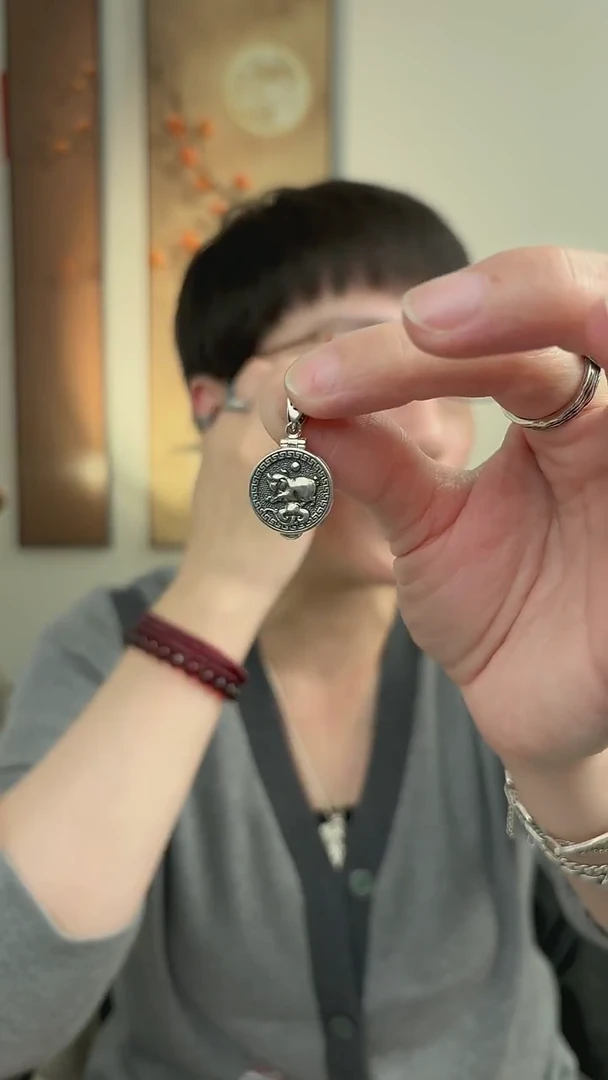 无吊坠925银纯银吊坠属猪21