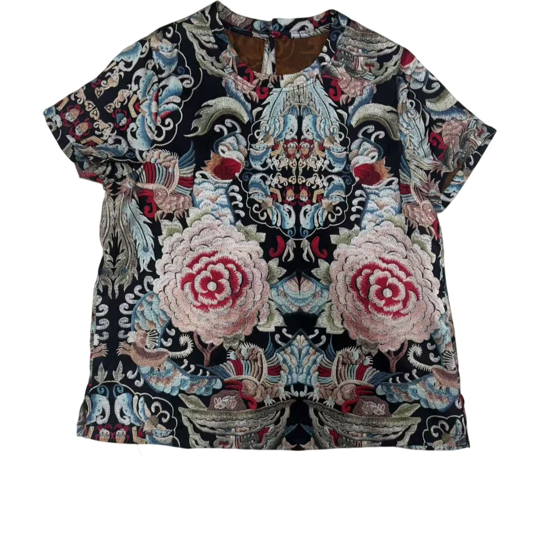 93708新中式惊鸿短袖