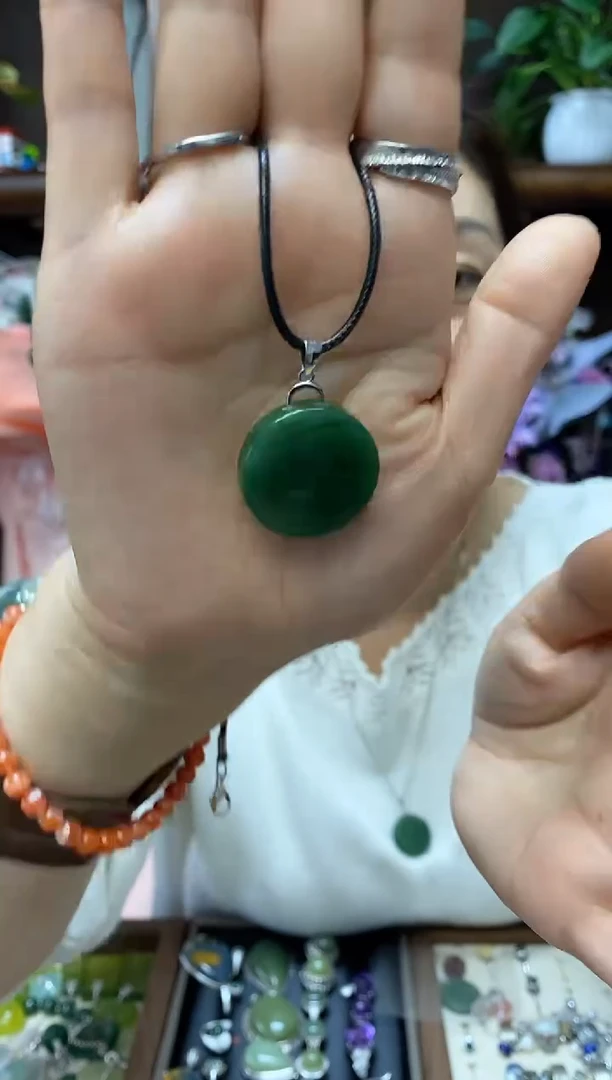 颈饰银S925镶嵌和田玉多样性发货其中发一