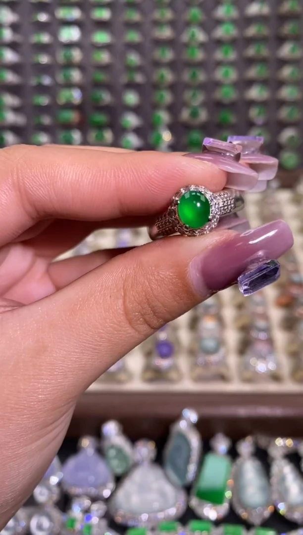 未镶嵌戒指翡翠天然缅甸A货翡翠未镶嵌 粉丝福利