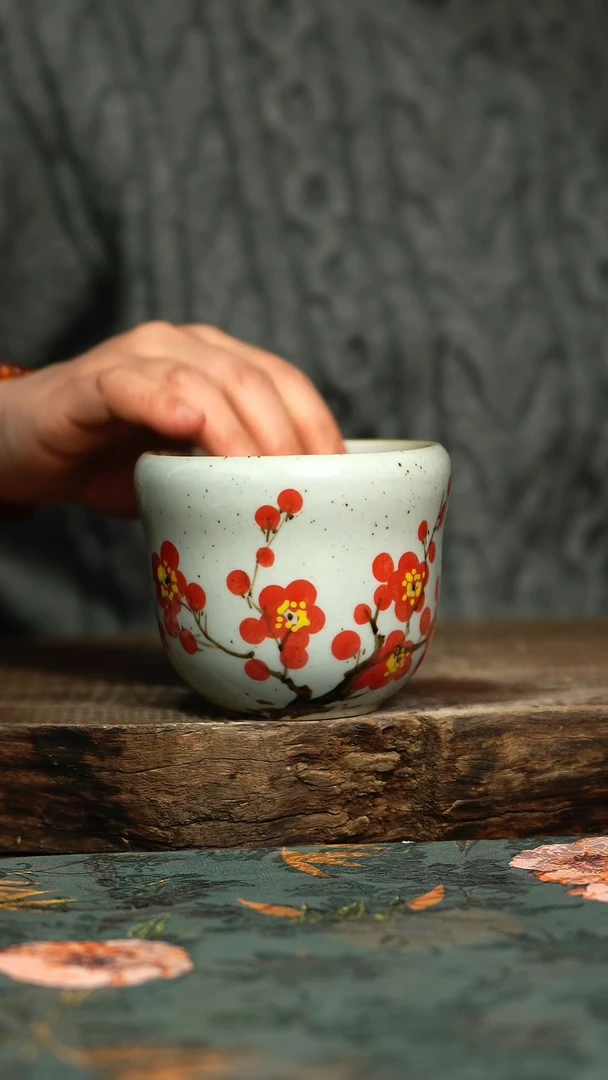 【闪购商品】杯釉下彩手工手绘同款陶器