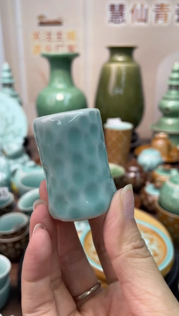 纯手工 特价福利 微瑕 慧仙青瓷
