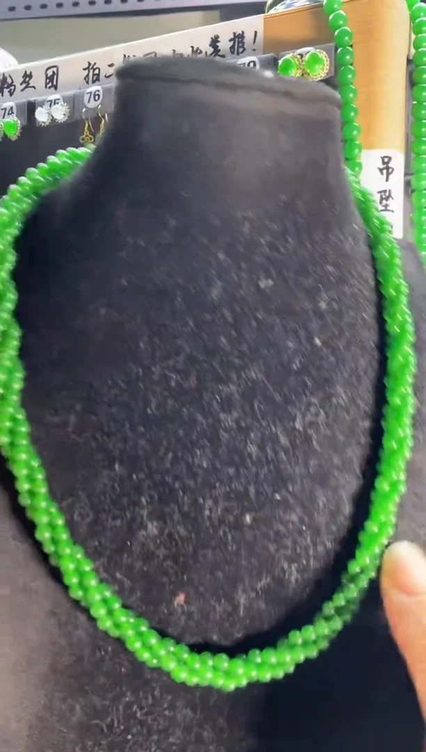 【闪购商品】翡翠耳饰银S925镶嵌麻花链