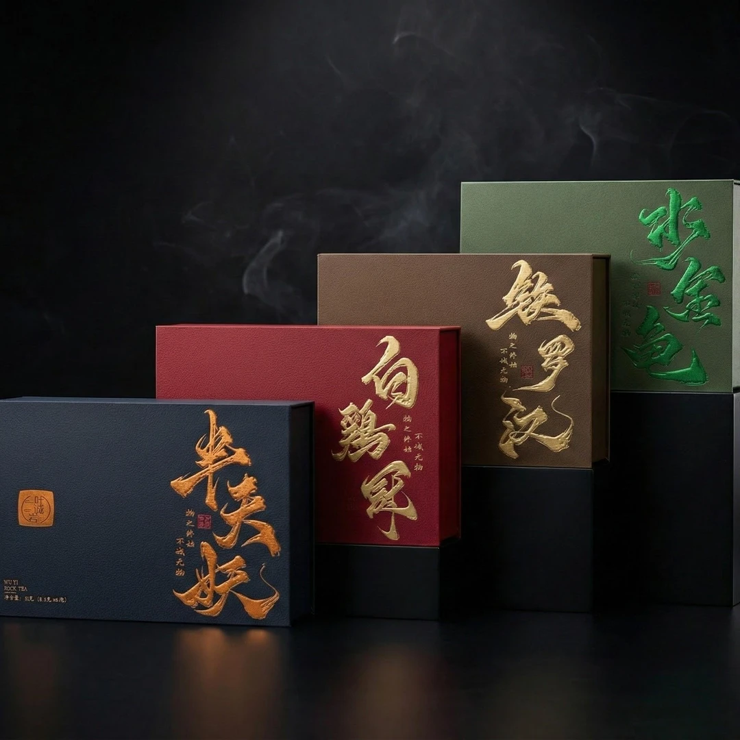 叶诚岩四大茗枞白鸡冠半天腰水金龟铁罗汉送礼武夷岩茶茶礼