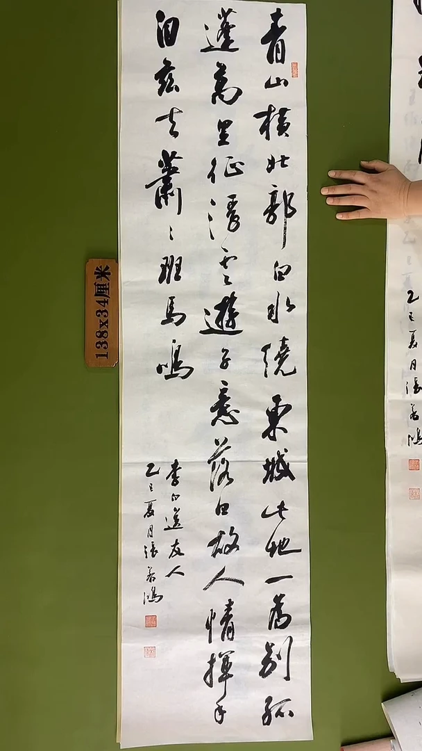书法书法 张若鸿 尺寸138cm*34cm
