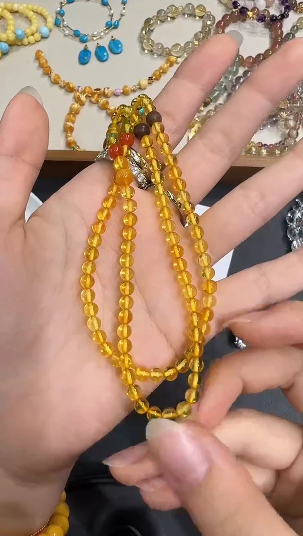 琥珀颈饰未镶嵌X1203-1195-214多样性一件