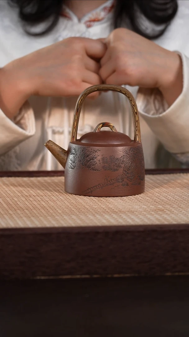 茶壶紫砂紫泥 270cc