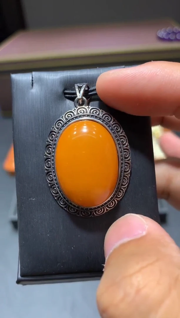未镶嵌颈饰琥珀P75【所见即所得】