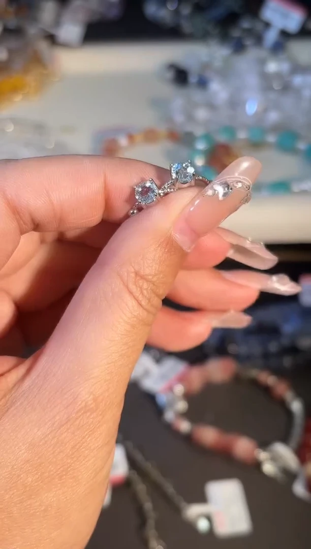 未镶嵌托帕石耳环k673多样性发货一件