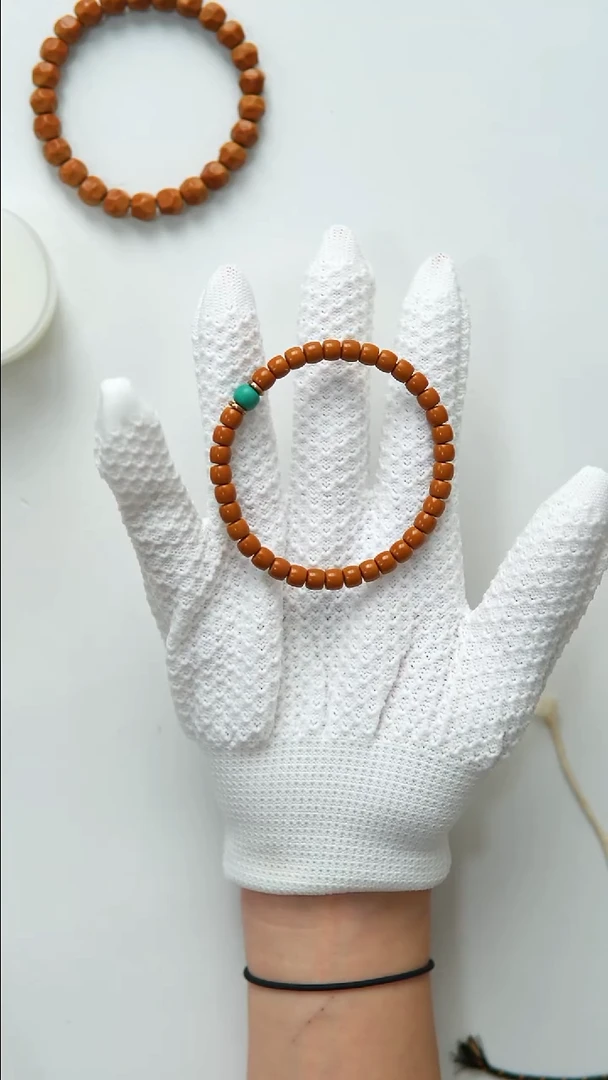 手串橄榄核6.2mm 老挝核尖单圈