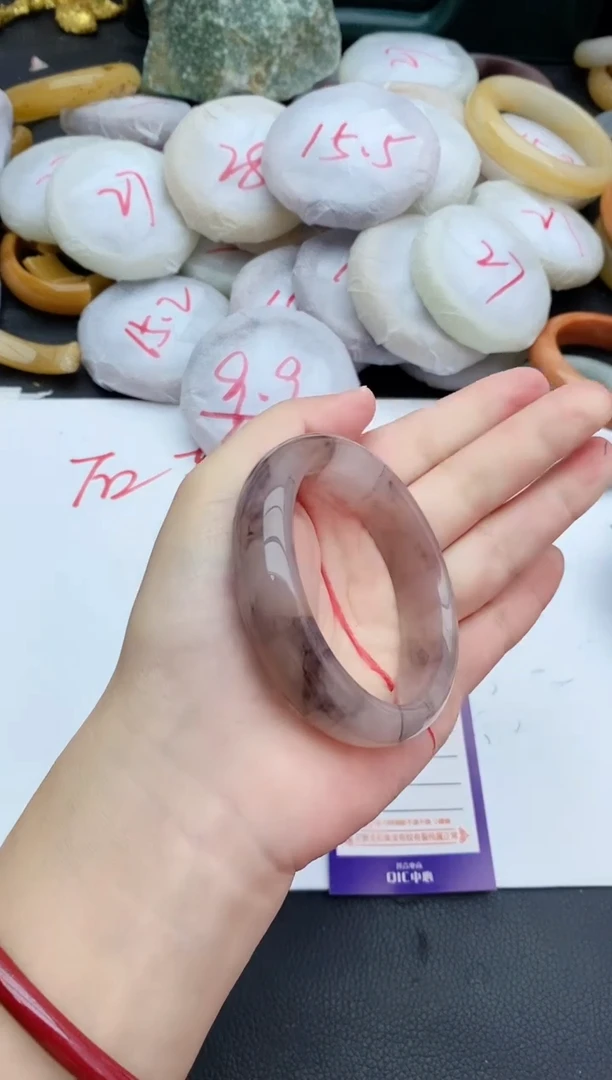 未镶嵌手镯石英质玉37+54/55