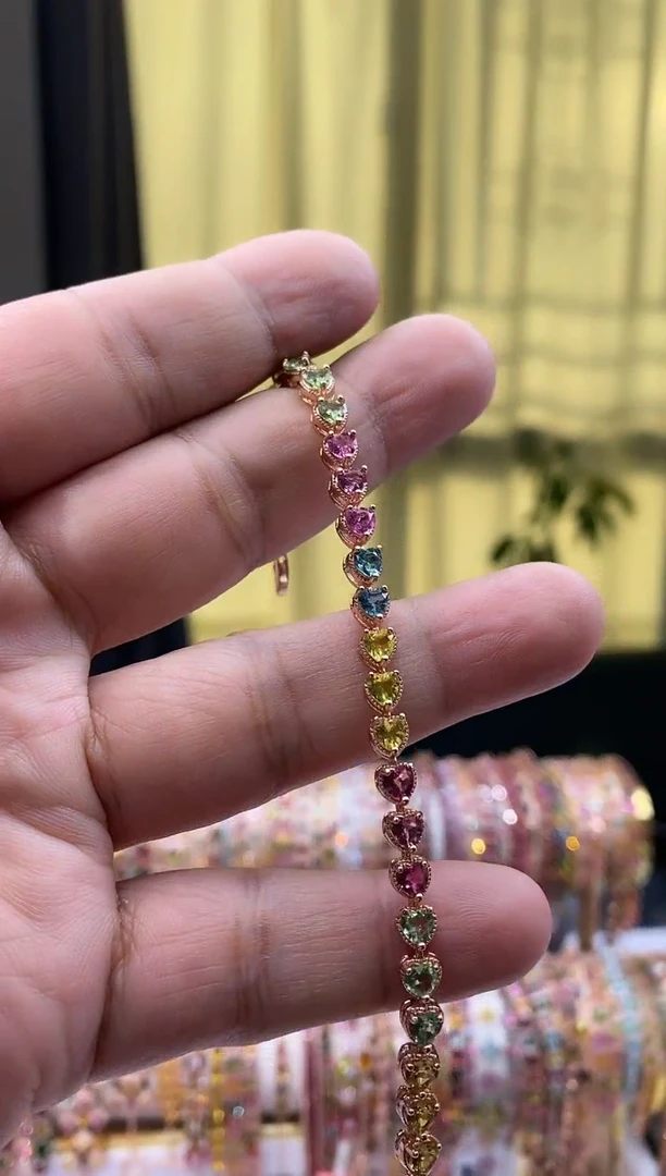 【闪购商品】碧玺手链银S925镶嵌354354354354