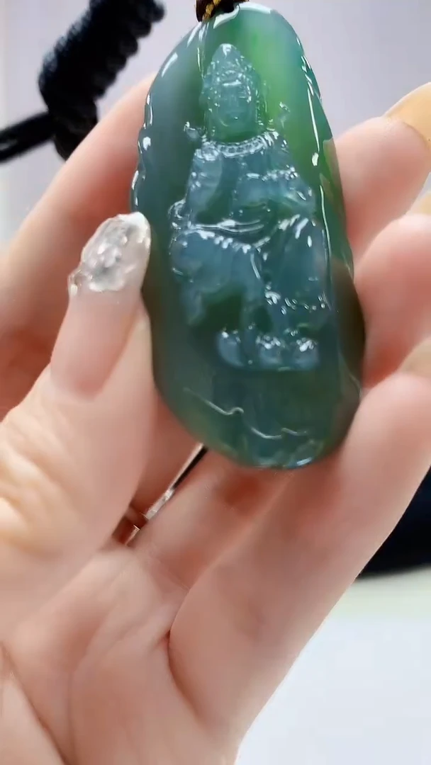 定制翡翠未镶嵌4898DD-毛货挂件141