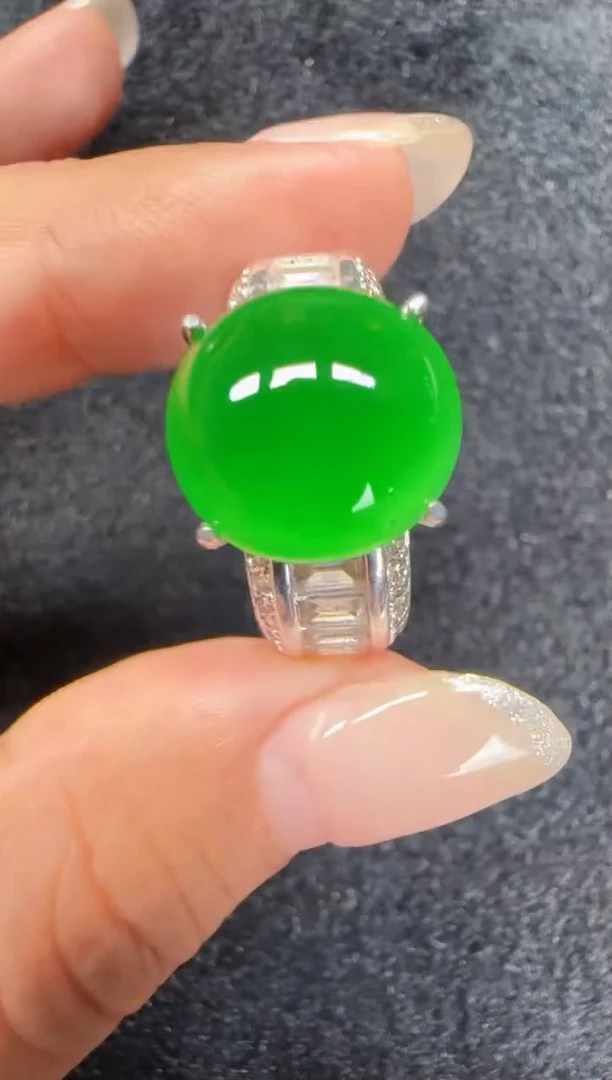 未镶嵌定制翡翠翡翠戒指74