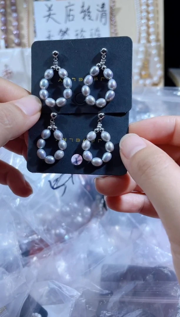 未镶嵌耳饰淡水珍珠耳环多样性发其一