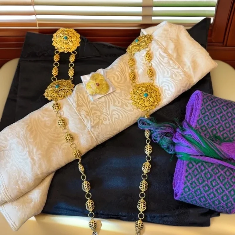 不丹服腰带腰链金色vintage网红古装时尚女士复古