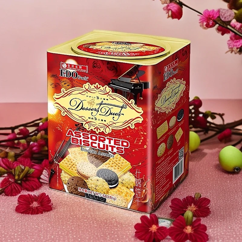 香港名牌 EDOpack什锦饼干 新年礼罐680g*1