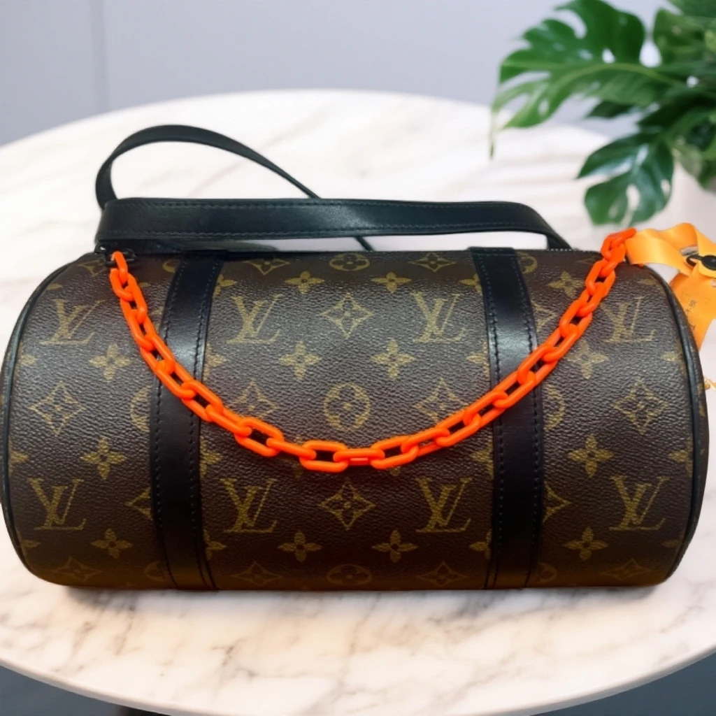 95新 LouisVuitton/路易威登 Papillon经典老花圆筒巴比龙012861