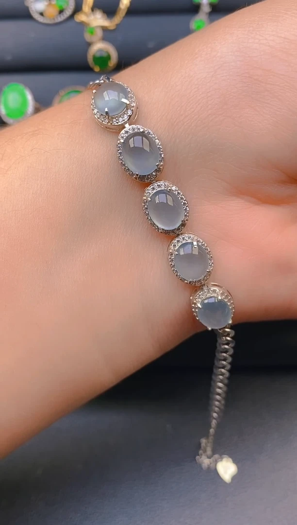 【闪购商品】翡翠戒指银S925镶嵌天然A货翡翠1