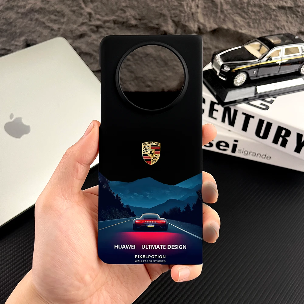 保时捷尾翼适用于华为matex5/6折叠手机壳matex6典藏防摔折叠创意