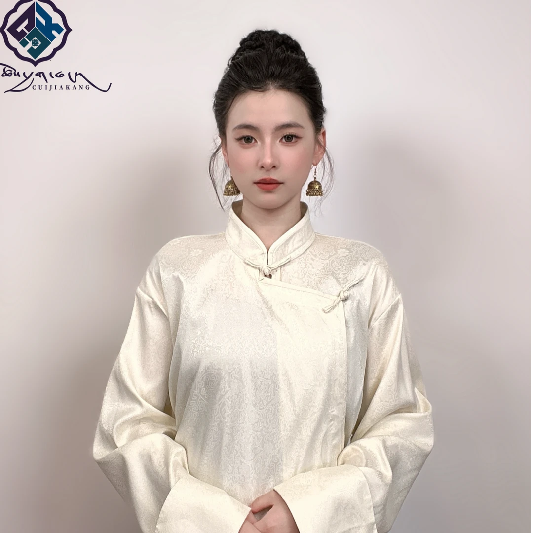 染坊仓「梵音素衫」藏装藏服女夏季百搭藏式衬衣可外穿可搭藏袍女装