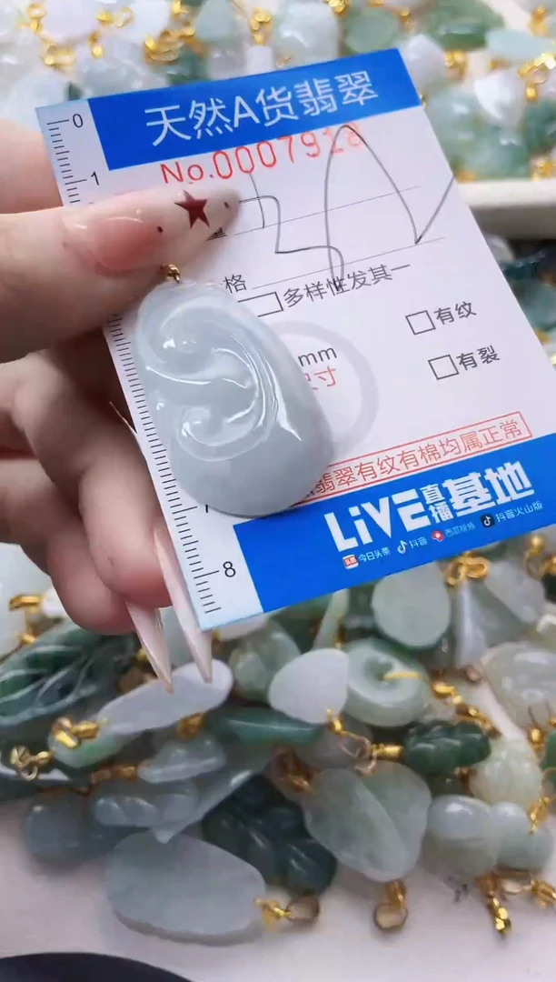 颈饰未镶嵌翡翠净货挂件-7918